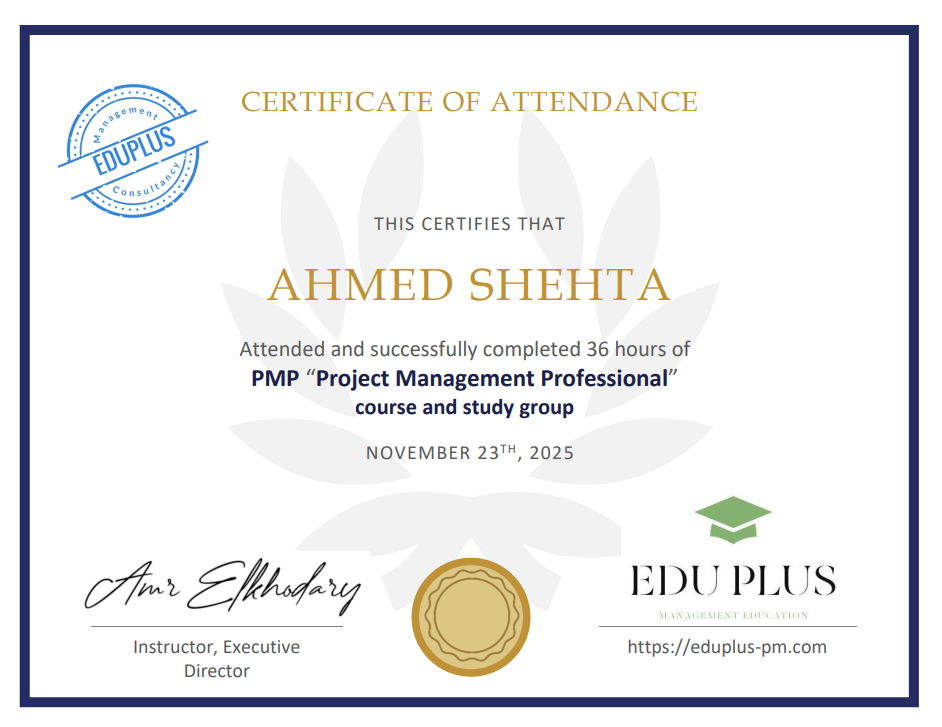 PMP Certificate